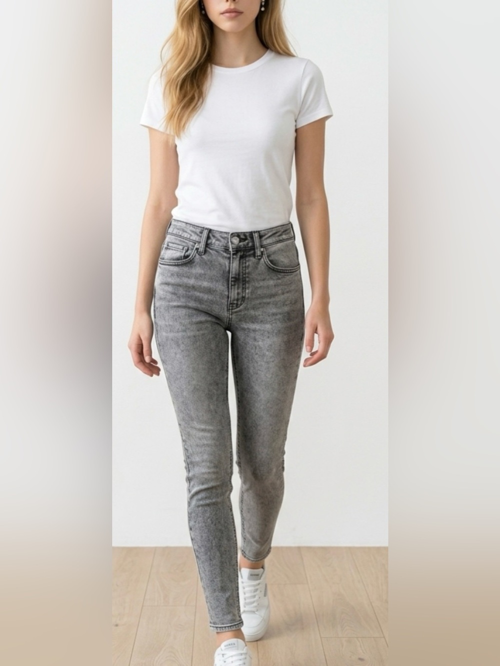 Rag & Bone High-Rise Grey Skinny Jeans - Classic Fit size 29/32